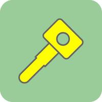 auto sleutel gevulde geel icoon vector