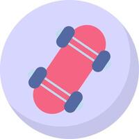 skateboard vlak bubbel icoon vector