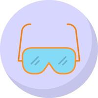 lezing bril vlak bubbel icoon vector