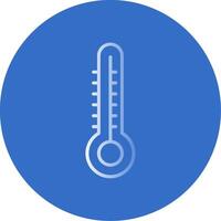 thermometer vlak bubbel icoon vector