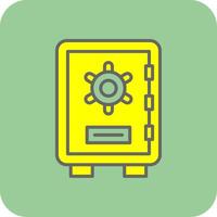 veiligheid doos gevulde geel icoon vector