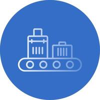 transportband vlak bubbel icoon vector