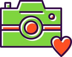 foto camera gevulde ontwerp icoon vector