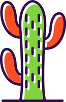 cactussen gevulde ontwerp icoon vector