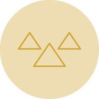 driehoeken lijn geel cirkel icoon vector
