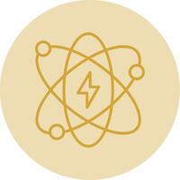atomair energie lijn geel cirkel icoon vector