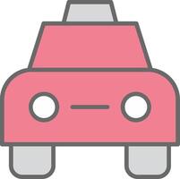 taxi lijn gevulde licht icoon vector