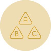 abc lijn geel cirkel icoon vector