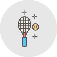 tennis lijn gevulde licht icoon vector