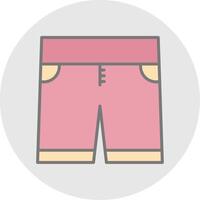 shorts lijn gevulde licht icoon vector