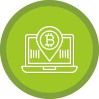 bitcoin plaats lijn multi cirkel icoon vector