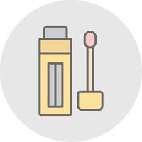 concealer lijn gevulde licht icoon vector