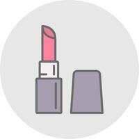 lippenstift lijn gevulde licht icoon vector