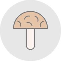 champignons lijn gevulde licht icoon vector