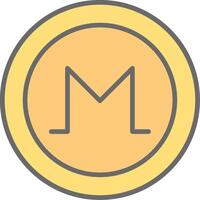 monero lijn gevulde licht icoon vector