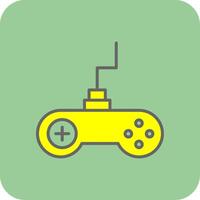 gaming gevulde geel icoon vector