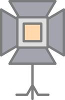 spotlight lijn gevulde licht icoon vector