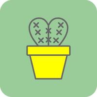 cactus gevulde geel icoon vector