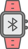 Bluetooth lijn gevulde licht icoon vector