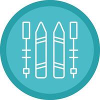 skiën lijn multi cirkel icoon vector
