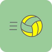 volley bal gevulde geel icoon vector