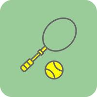 tennis gevulde geel icoon vector