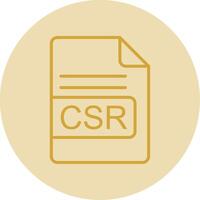 csr het dossier formaat lijn geel cirkel icoon vector