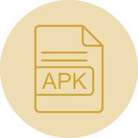 apk het dossier formaat lijn geel cirkel icoon vector