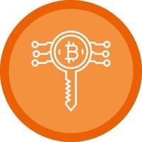 bitcoin sleutel lijn multi cirkel icoon vector