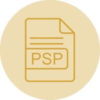 psp het dossier formaat lijn geel cirkel icoon vector