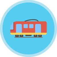 elektrisch trein vlak multi cirkel icoon vector