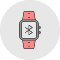 Bluetooth lijn gevulde licht icoon vector