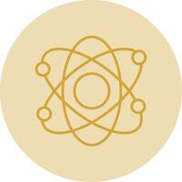 atomair lijn geel cirkel icoon vector