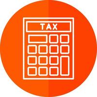 belasting rekenmachine lijn geel wit icoon vector