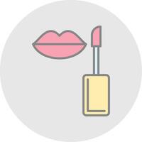lip Gloss lijn gevulde licht icoon vector