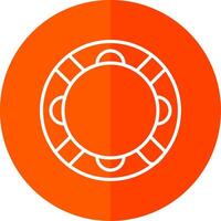 rubber ring lijn rood cirkel icoon vector