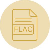 flac het dossier formaat lijn geel cirkel icoon vector