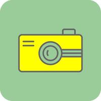 digitaal camera gevulde geel icoon vector