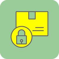 logistiek en veiligheid gevulde geel icoon vector