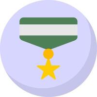 medaille vlak bubbel icoon vector