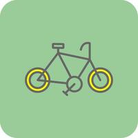 fiets gevulde geel icoon vector
