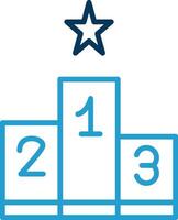 Scorebord lijn blauw twee kleur icoon vector