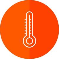thermometer lijn geel wit icoon vector