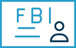 fbi lijn blauw twee kleur icoon vector