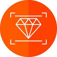 diamant lijn geel wit icoon vector