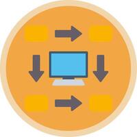 workflow vlak multi cirkel icoon vector