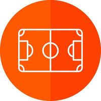 voetbal veld- lijn geel wit icoon vector