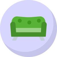 sofa helling lijn cirkel icoon vector