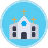 kerk vlak multi cirkel icoon vector