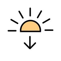 Zonsondergang Vector Icon